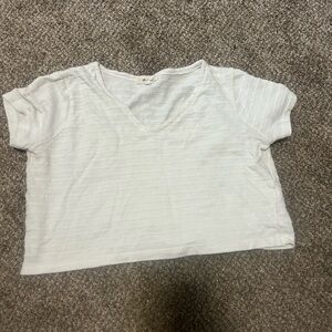 Madewell Cream Textured Knit Top